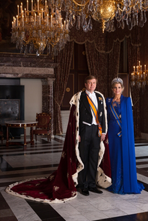 Staatieportret Koning Willem-Alexander en Koningin Máxima